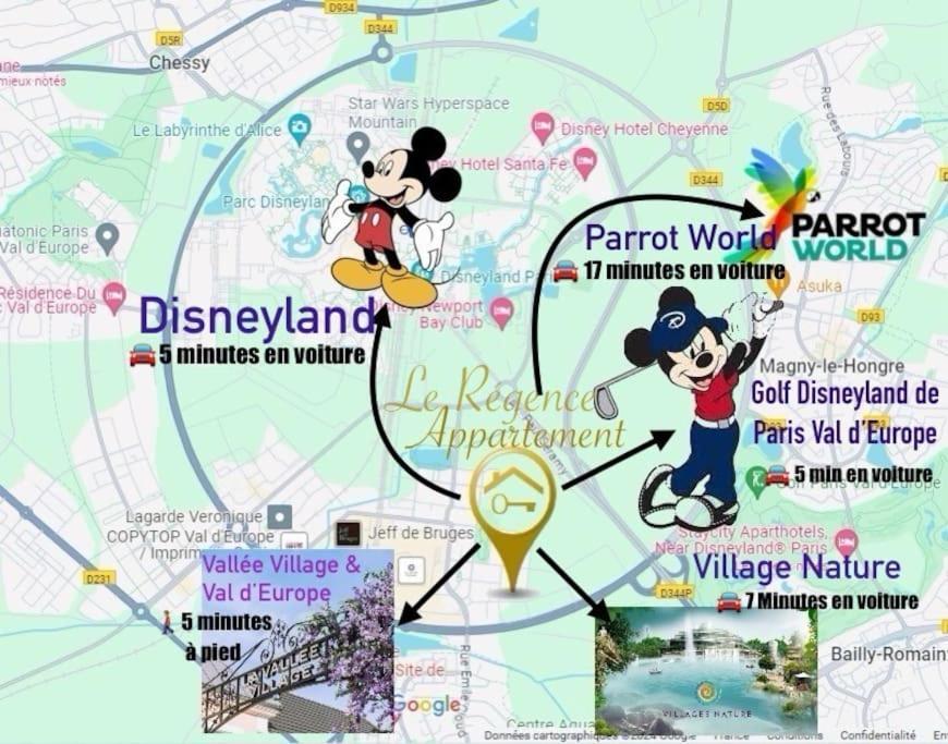 Le Regence, Terrasse, Serris Disney Bagian luar foto